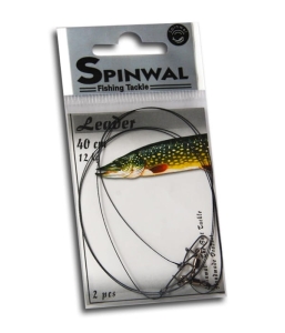 Spinwal leader 40cm 12kg 2db.