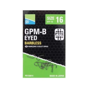Preston Barbless Hooks Gpm-B Hooks #16 Eyed