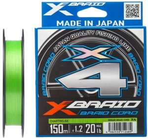 YGK X-Braid fonott zsinór X4 150m #0.8/0.148mm 6.3kg