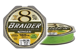BRAIDER X8 0.10mm monofil 150m 10.7kg Lime Green BRAIDER X8 0.10mm monofil 150m 10.7kg