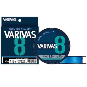 Varivas8 PE fonat #0.6 150m - 13lb - Kék