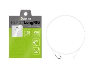 Przypon Delphin FDR LongRIG 100cm 0,12mm #14 8db.
