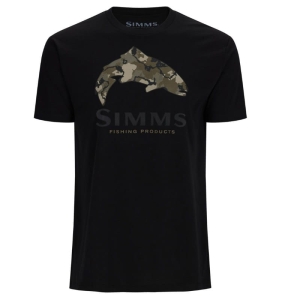Simms Trout Regiment Camo Fill póló fekete XXL