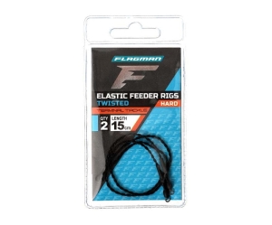 Flagman Elasztikus csavart Feeder Rigs kemény 15cm