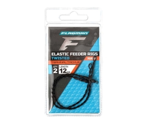 Flagman Elasztikus csavart Feeder Rigs kemény 12cm