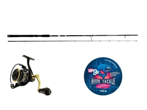 Spinn SG MPP2 készlet 274cm 10-30g fonott X évforduló + DAM QUICK 7 3000 fonott X évforduló + fonott WP9 0,14 mm