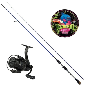 Spinn Hype Tackle H2 UL 1,85 m-ig 3,5 g-os készlet + Kedvenc Arena 1500S + ULG 3X Pink Braid 0,04 mm