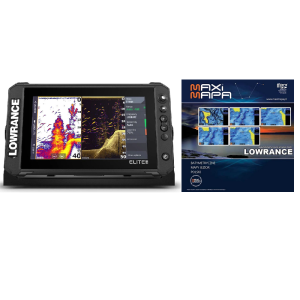 LOWRANCE Elite FS 9 + Maximapa Północ szett
