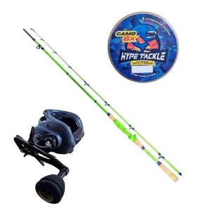 Cast Hype Tackle Fresh 2,44 m 100 g-ig + Kraken T300 orsó + WP8 Camo Blue fonat 0,25 mm