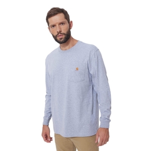 Carhartt Dearborn Loose LS Heather Grey M póló