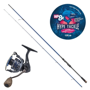 Spinn Hype Tackle H2 Target Aspius szett 2,86 m 28 g-ig + Hype Tackle H2 4000 + WP8 Purple Braid 0,13 mm