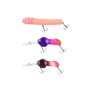 Szett Kraken Qtong Jerk White Python 16cm 43g + Kraken Qtong Deep Purple Pecker 8,5cm 27g + Kraken Qtong Deep Brown Baller 8,5cm 27g