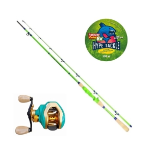 Öntött Hype Tackle Fresh 2,44 m 100 g + Hype Tackle H5 120 LH + Hype Tackle WP8 Green Fluo 0,20 mm FEC