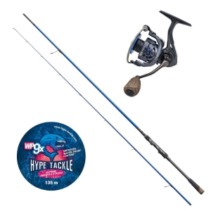 Hype Tackle H2 készlet 2,51 m 5-23 g Spin + Hype Tackle H2 3000 + Hype Tackle WP9 fehér 0,12 mm