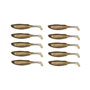 Nagykereskedelmi gumiszett 10db Savage Gear Craft Shad 7,2cm 2,6g zöld ezüst