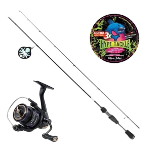Kraken Atomic UL 1.83M 0.2-1.5G Spin + Select Stellar 1500S + Hype Tackle ULG 3X Pink 0.05mm Set