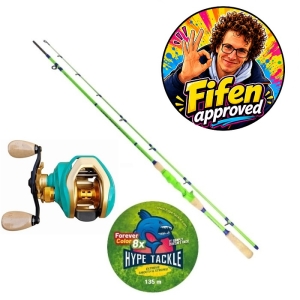 Szett Fifena Pike Cast Hype Tackle Fresh 2,00 m 70 g + Hype Tackle H5 Vivid + Hype Tackle Forever Red 0,20 mm