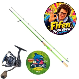 Fifena Pike és Asp készlet Hype Tackle Fresh 2,74 m 7-35 g + Hype Tackle H2 4000 + Hype Tackle Forever Red 0,17 mm