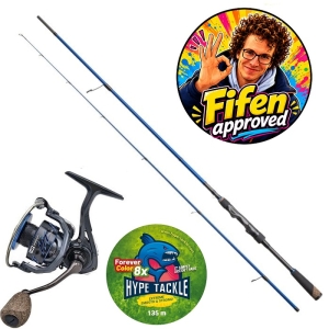 Fifena Zander Hype Tackle H2 1,98m 28g készlet + Hype Tackle H2 3000 + Hype Tackle Forever Red 0,17mm