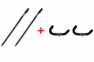 2 darab KRAKEN Black Pearl Bankstick Bottartó (75-125cm) + 2 darab KRAKEN Black Pearl Front Rest Eva Első Bottartó Szett