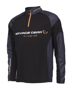 SG Tournament Gear póló 1/2 Zip XXL Fekete Tinta