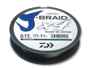 Daiwa J-Braid x4 0.25mm 135m sötétzöld