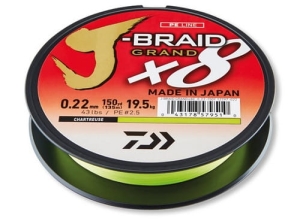DAIWA J-BRAID GRAND X8 CHARTREUSE 0,10mm 135m