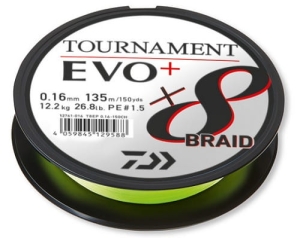 DAIWA TOURNAMENT X8 BRAID EVO+ 0,08mm 135m CH