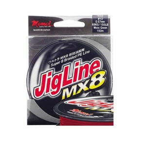 MOMOI JigLine MX8 fonott zsinór 0.10/6kg 150m VÖRÖS