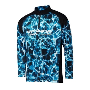 Savage Gear Marine Uv hosszú ujjú póló L Tenger kék