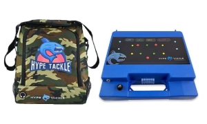 Hype Tackle Camo Echosounder Cover Cover táska készlet + PREMIUM doboz két akkumulátorhoz biztosítékkal