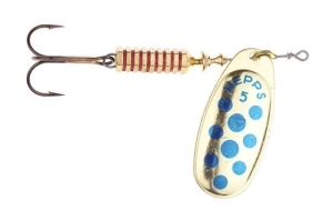 Mepps Comet Decore Gold/Blue Dots 5 11g