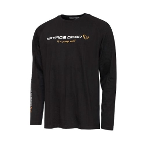 Savage Gear Signature Logo hosszú ujjú feketeCav XL