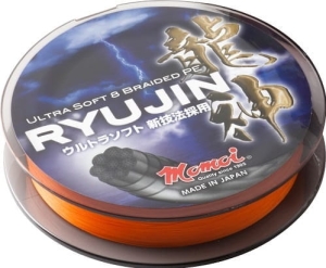 Fonott MOMOI Ryujin 300 m 0,10 mm 9kg narancssárga MOMOI Ryujin 300 m 0,10 mm