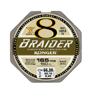 Fonott zsinór BRAIDER X8 0.20mm 150m 25.3kg OLIVE GR