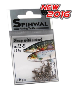 Spinwal 12 S 12kg-os snap horog forgócsavarral 10db.